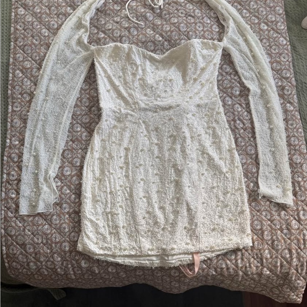 Oh Polly Pearl Corset Mini Dress